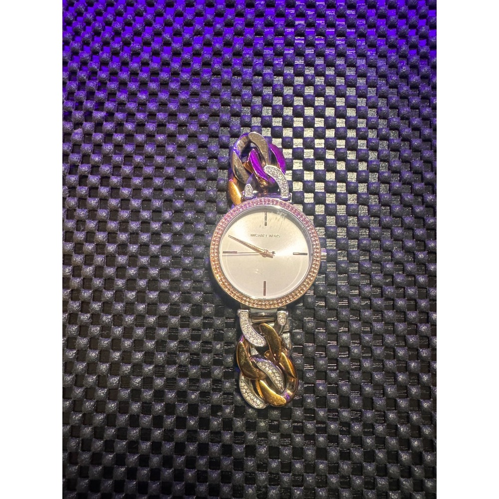 Michael Kors Ladies Catelyn Watch MK4634 - Rose Gold/Silver - with gemstones